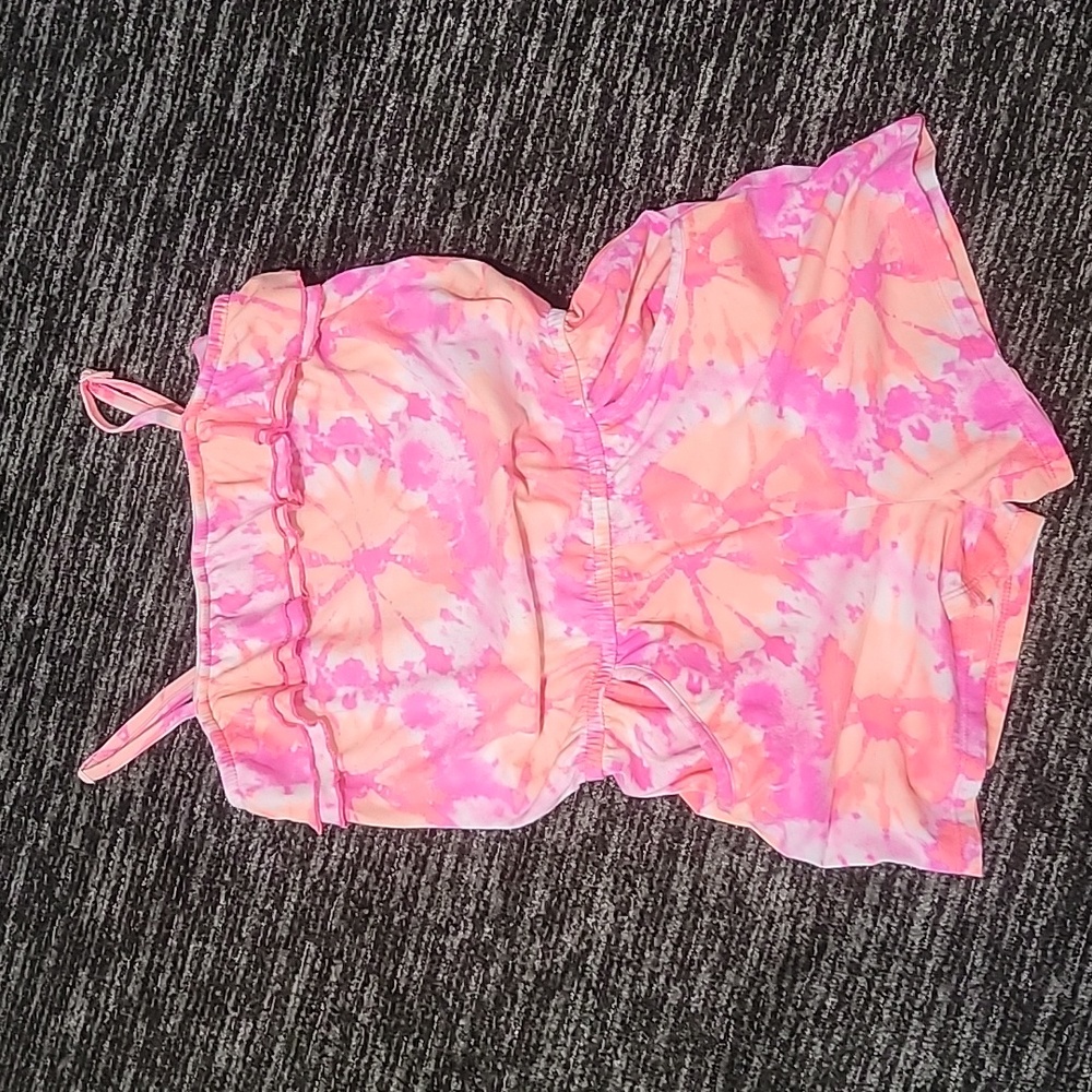 Girls Tie Die Romper with Pockets